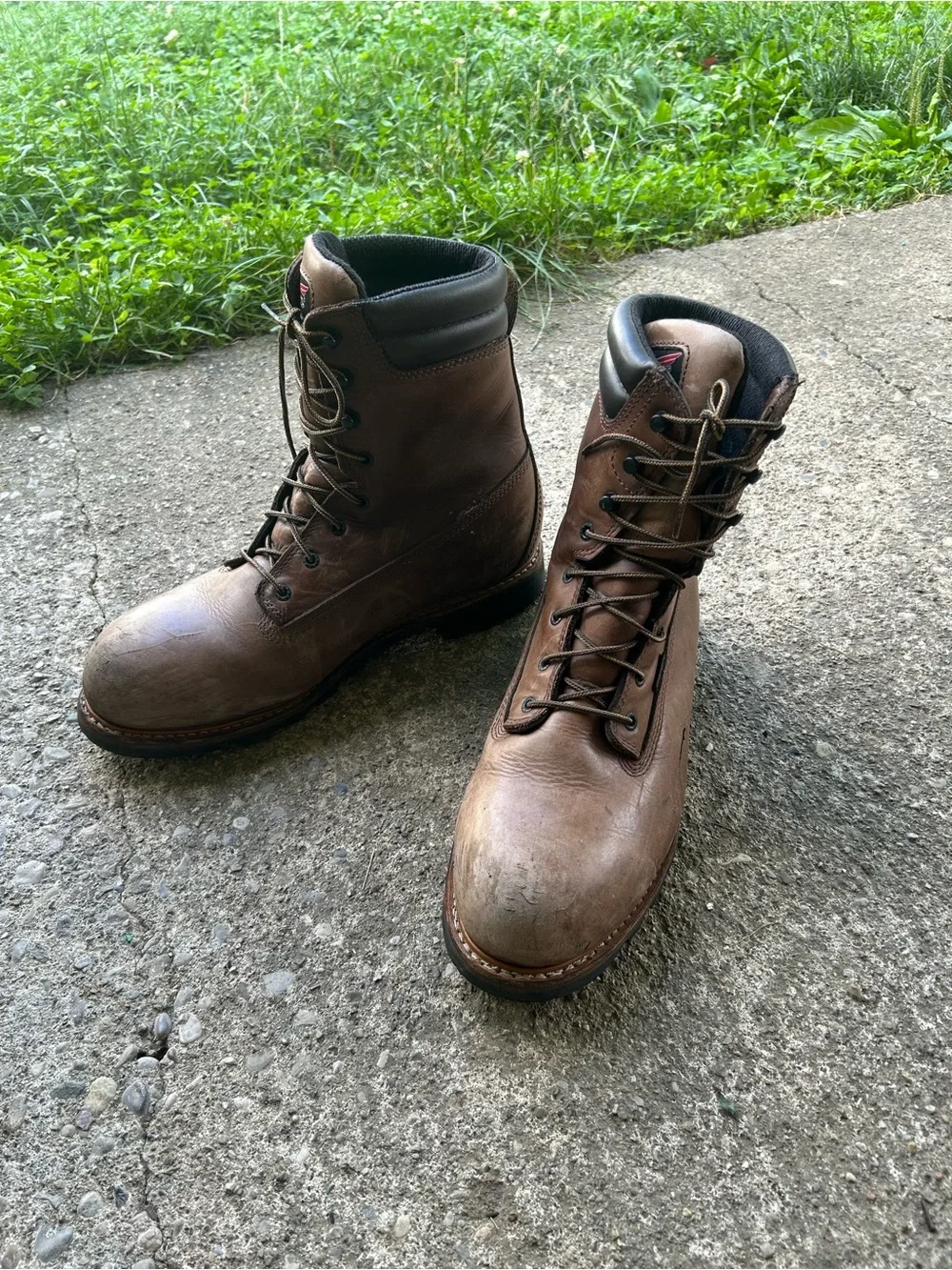 Red wing Brown Leather Men's Work Boots Sz 13 D